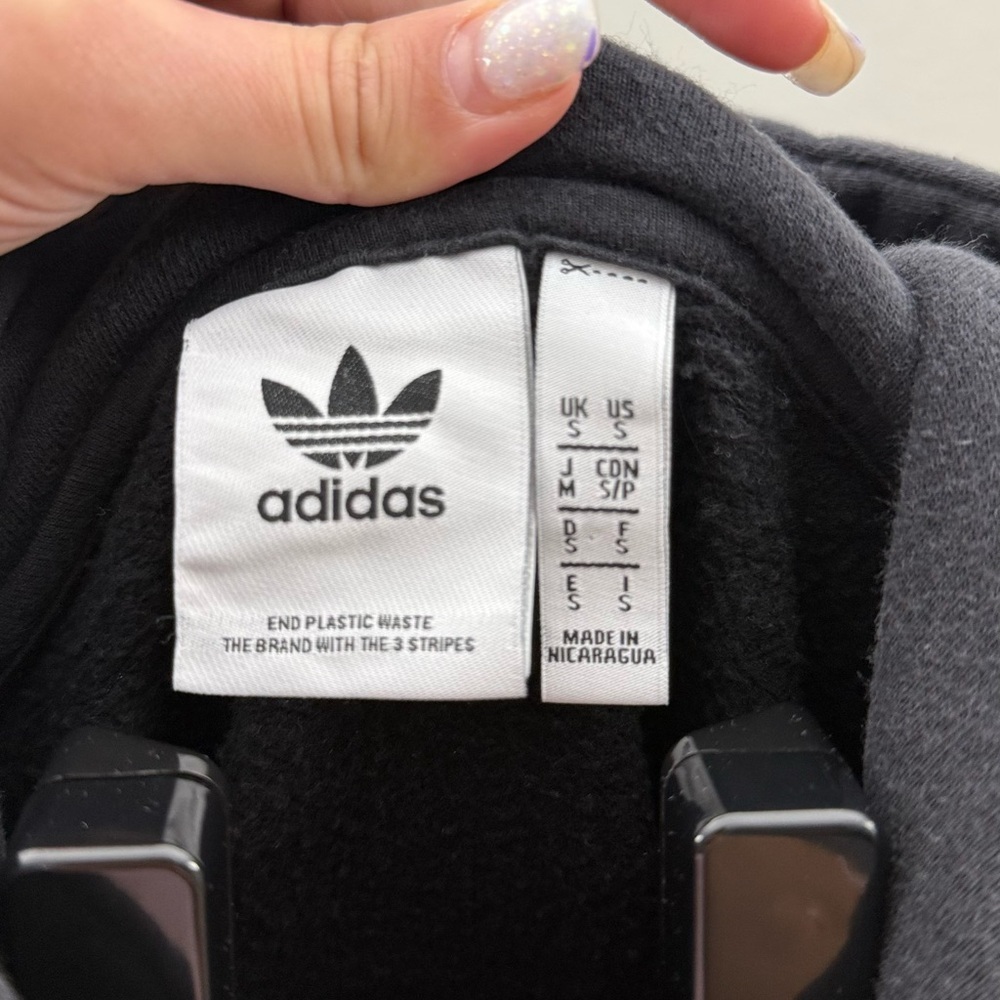 Adidas Black Hoodie with Colorful Logo Unisex - Picture 8 of 13